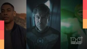Vários personagens como Hal Jordan e Jo Mullein assumindo o manto do Lanterna Verde na DC