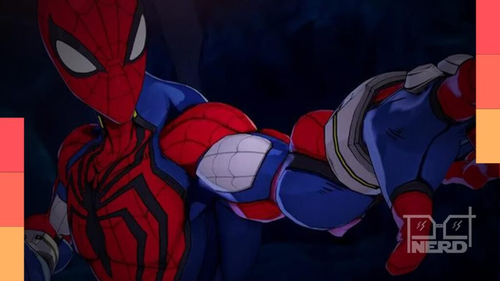 Homem-Aranha usando teias e fazendo movimentação com Web Zip em Marvel Tōkon: Fighting Souls