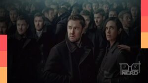 Imagem promocional de Matéria Escura com foco em Jason Dessen e referência à SDCC