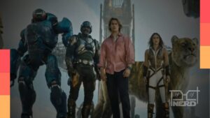 Cartaz do filme Mestres do Universo com He-Man e data de estreia no streaming do Prime Video