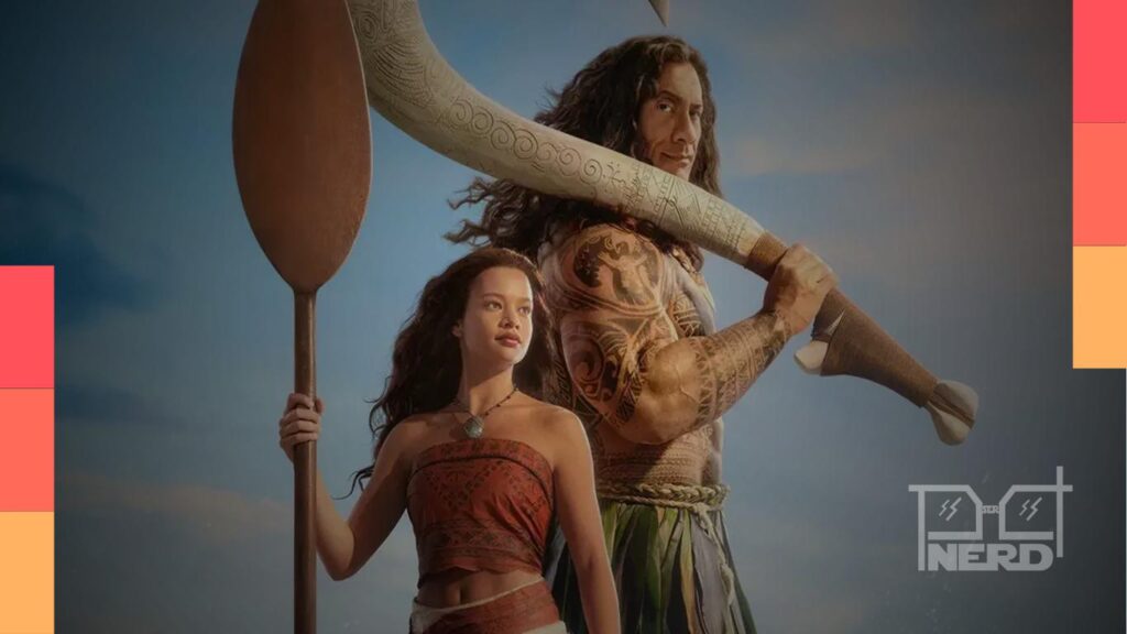 Moana e Maui em pôster do live-action de Moana com clima de crítica e comparação com a animação de 2016