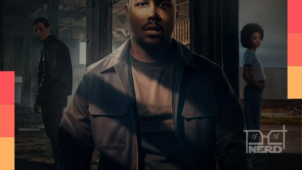 Pôster promocional de Nando Entre Dois Mundos, filme da Netflix de Sintonia, com Christian Malheiros e personagens do universo da série
