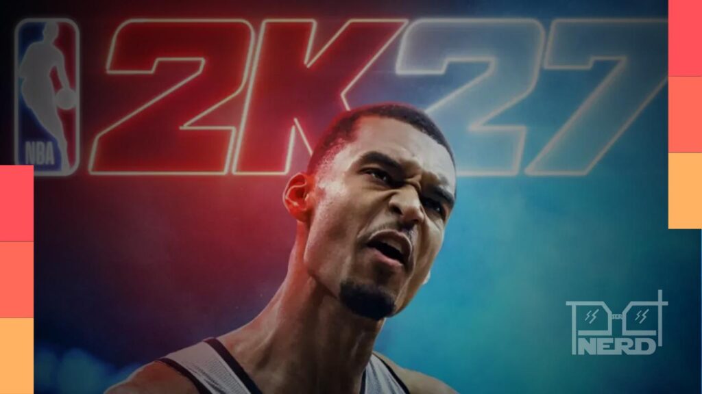Capa de NBA 2K27 com anúncio de que o jogo terá português brasileiro como opção de idioma