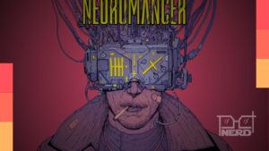 Pôster da adaptação de Neuromancer para a Apple TV, sem elenco completo nem data de lançamento confirmados