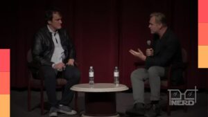 Christopher Nolan falando em entrevista e referência ao plano de Quentin Tarantino de dirigir até 10 filmes