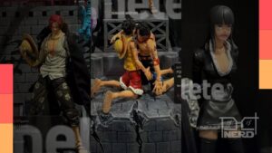Colecionáveis e ativação de One Piece na San Diego Comic-Con com referências ao arco de Elbaf e outras sagas
