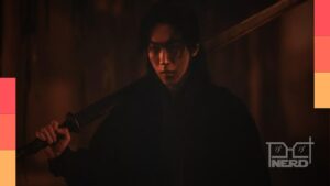 Caio Coletti e Carol Pardini no podcast Com Kimchi discutindo A Leste do Palácio, da Netflix, com foco em Nam Joo-hyuk
