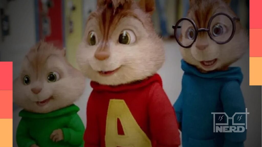 Alvin de jaqueta vermelha com o símbolo “A” em novo visual do reboot de Alvin e os Esquilos