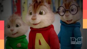Alvin de jaqueta vermelha com o símbolo “A” em novo visual do reboot de Alvin e os Esquilos