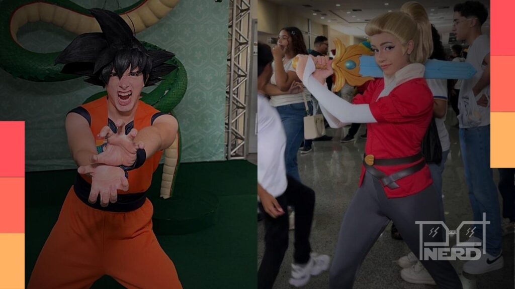 Público em evento geek com cosplayers e programação do Sana 2026 no Centro de Eventos do Ceará