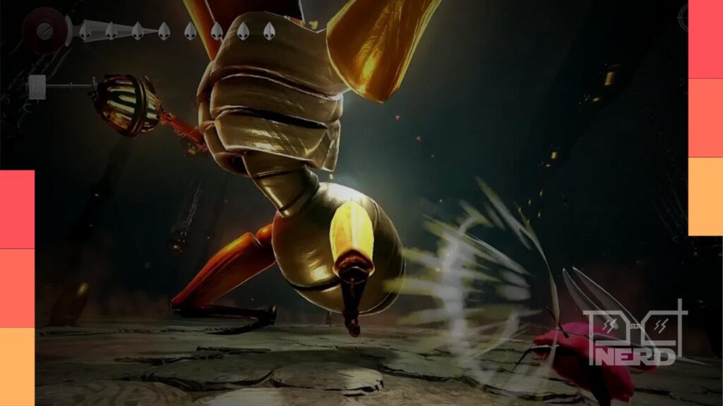 Gameplay 3D recriando a luta da Última Juíza de Hollow Knight: Silksong
