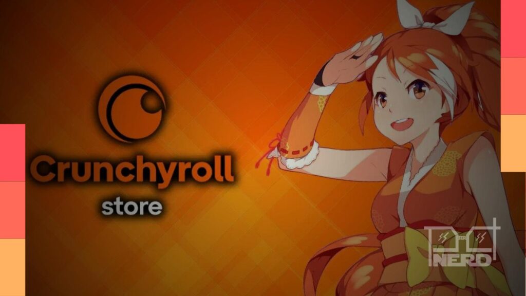 Prateleira com DVDs e Blu-Rays de animes com anúncio de que a loja oficial da Crunchyroll deixará de vender mídia física em agosto de 2026