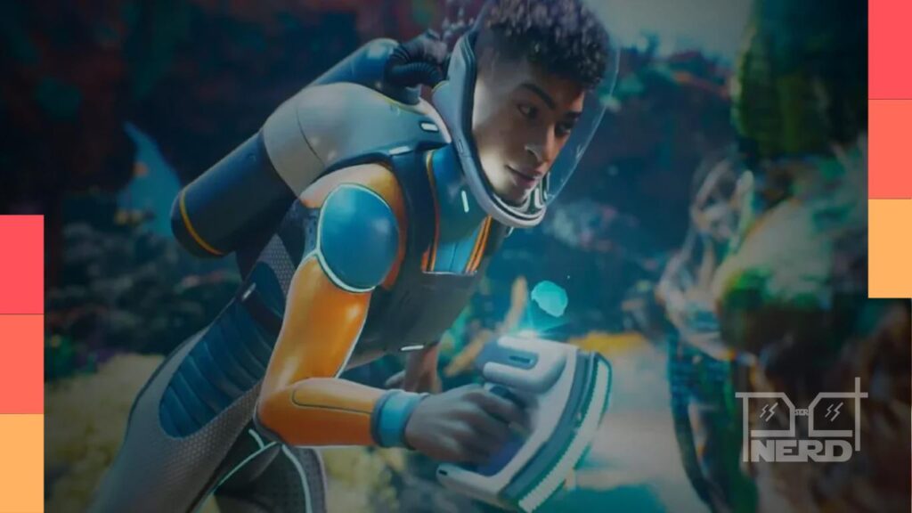 Ilustração de Subnautica 2 com cenário subaquático e menção a bônus após acordo da Krafton e Unknown Worlds