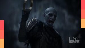 Jogador enfrentando Brencis no prólogo de The Blood of Dawnwalker, com a possibilidade de encerrar a campanha ainda no tutorial