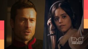 Cartaz conceitual de The Great Beyond com Glen Powell e Jenna Ortega