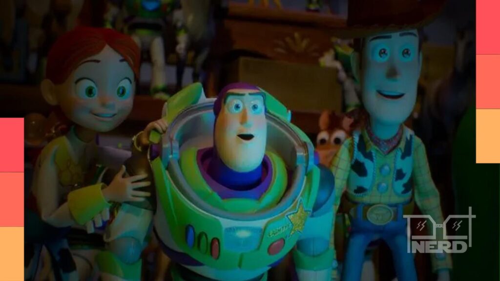 Crianças recebendo brinquedos temáticos de Toy Story 5 em ação da Disney com a Starlight Children’s Foundation