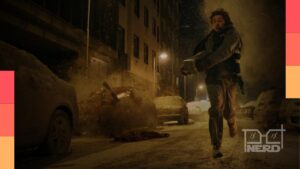 Zach Cregger e Austin Abrams em bastidores de Resident Evil, com foco na cena de zumbis do trailer