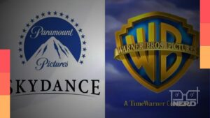 Ilustração da UE aprovando a fusão Paramount com Warner Bros. Discovery e destacando a condição de encerrar distribuição com a Universal no EEE