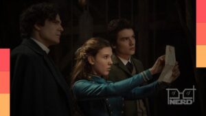 Arte com destaque para os principais lançamentos da Netflix em julho de 2026, incluindo Enola Holmes 3, Vapor Humano e Heartstopper.