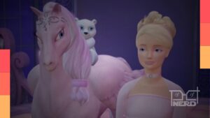 Imagem mostra cena promocional do filme da Barbie em clima de animação, relacionada à liberação gratuita no YouTube pela Mattel