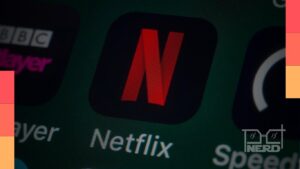 Tela com o logo da Netflix e indicação de uso de IA em produções com foco em custo e sequências complexas