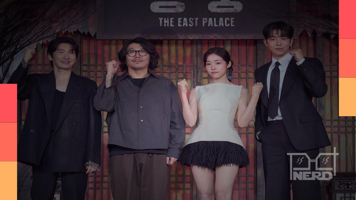 Cho Seung-woo, Choi Jung-kyu, Roh Yoon-seo e Nam Joo-hyuk em coletiva internacional de ‘A Leste do Palácio’