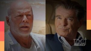 Foto de Bruce Willis em Um Paraíso Perigoso e Pierce Brosnan em Os Renegados, disponíveis na Netflix