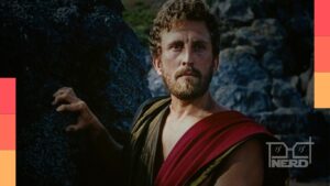 Cena de Odisseu em paisagem épica, indicando filmes e séries baseados na Odisseia de Homero no streaming