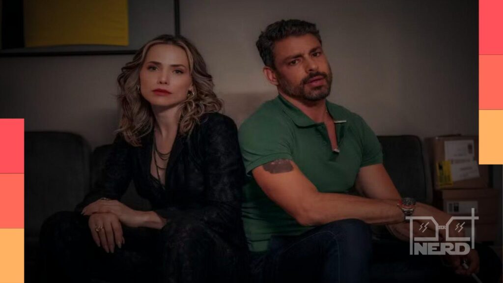 Leticia Colin e Cauã Reymond em Jogada de Risco, série do Globoplay com oito episódios e final em 13 de agosto