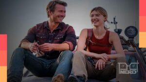 Glen Powell e Daisy Edgar-Jones em Twisters, filme disponível na Netflix