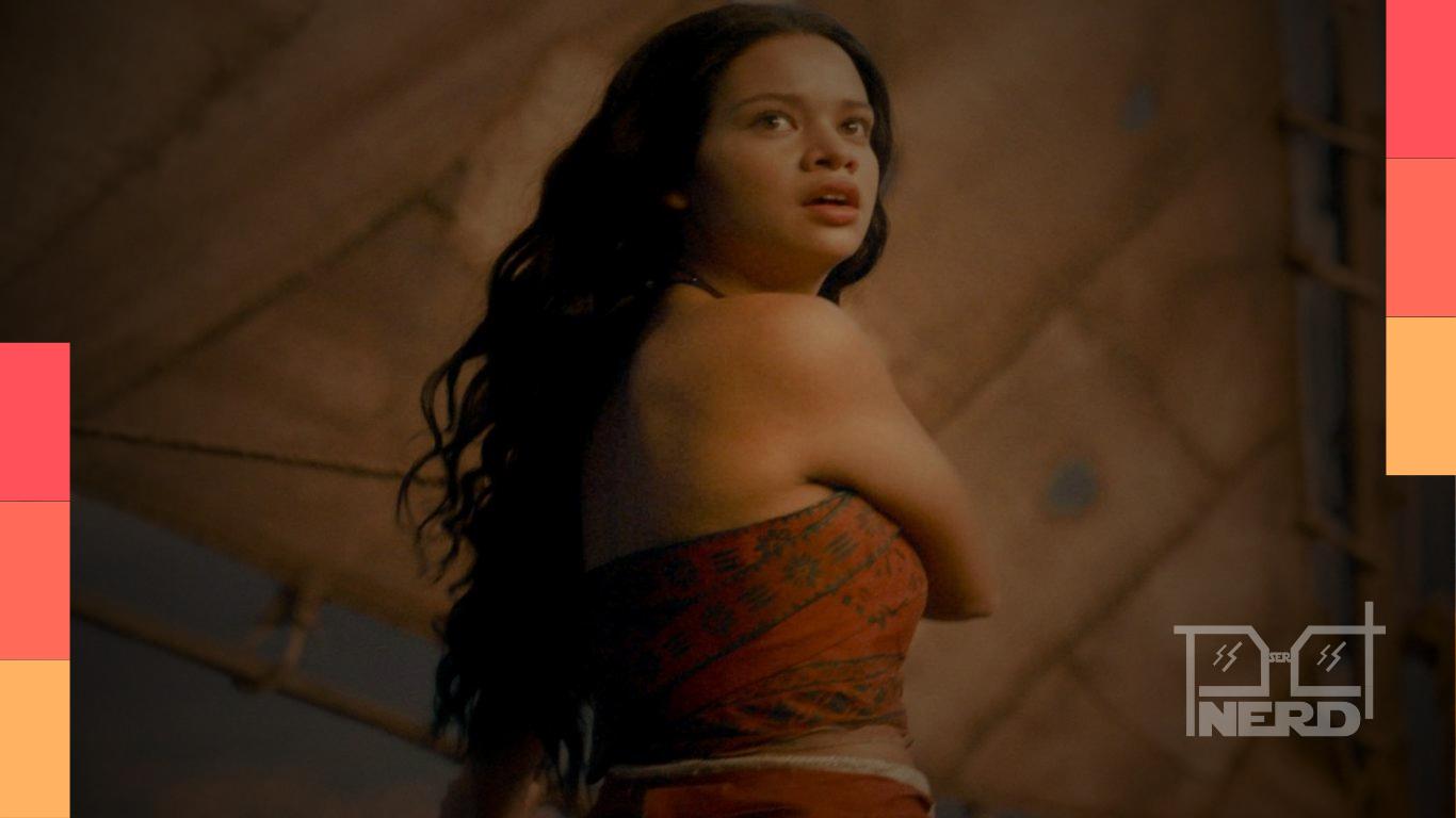 Catherine Laga'aia em cena de Moana, live-action da Disney