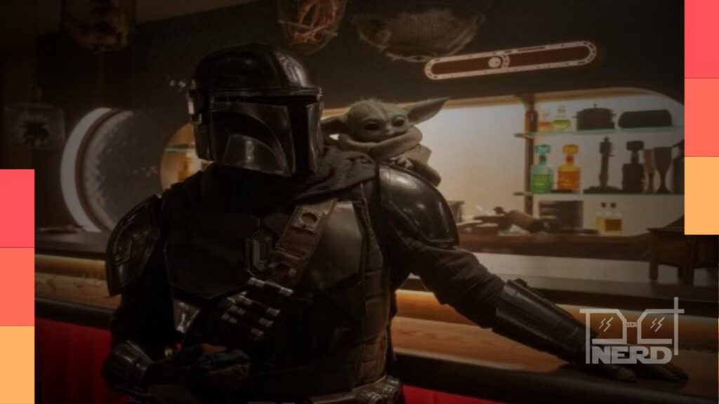 Mandaloriano e Grogu em Star Wars: O Mandaloriano é Grogu
