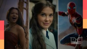 Cartaz com filmes e séries em destaque de julho, incluindo Homem-Aranha e estreias de streaming
