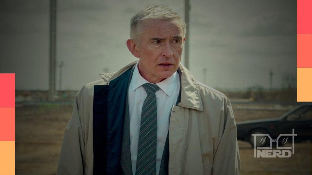 Steve Coogan em cena de Personas, minissérie de crime da Netflix baseada em história real