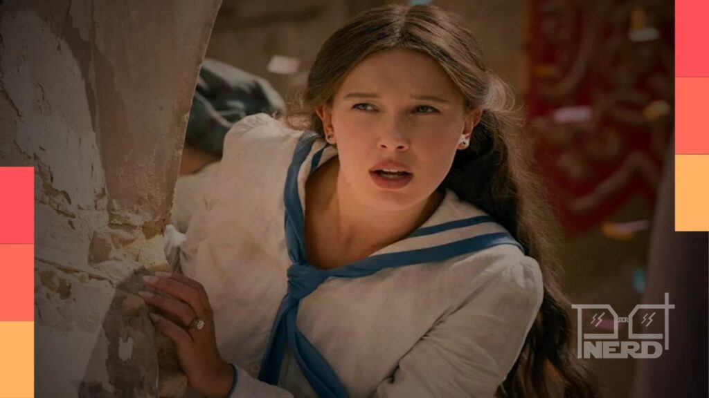 Millie Bobby Brown em cena de Enola Holmes 3, filme da Netflix