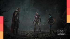 Robert Downey Jr, Chris Evans e Chris Hemsworth em mensagem promocional de Vingadores: Doutor Destino