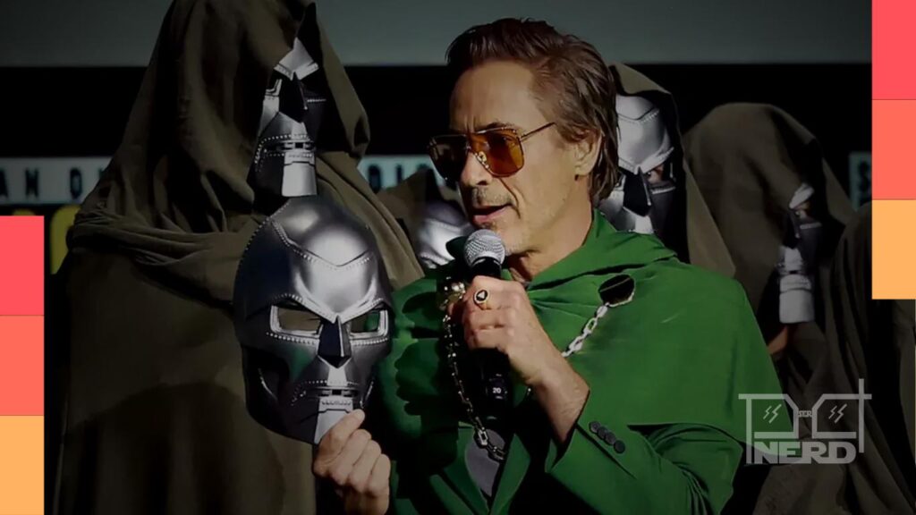 Robert Downey Jr. como Dr. Destino em Vingadores: Doutor Destino, com reação dos irmãos Russo ao ouvir a voz