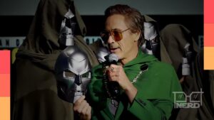 Robert Downey Jr. como Dr. Destino em Vingadores: Doutor Destino, com reação dos irmãos Russo ao ouvir a voz