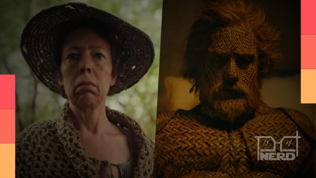 Olivia Colman em cena de Wicker, comédia sobre casamento e convenções sociais, chegando aos cinemas em outubro