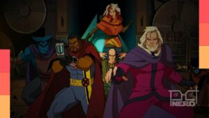Imagem com referência a X-Men 97 e destaque para Gambit e Apocalipse após o sexto episódio da 2ª temporada