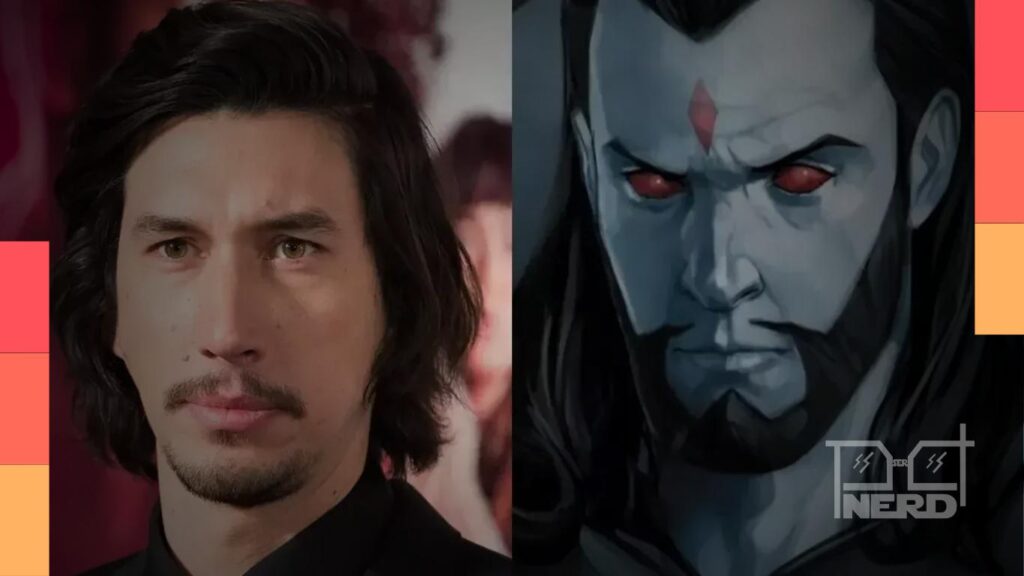 Ilustração e contexto de rumores ligando Adam Driver ao personagem Senhor Sinistro em X-Men