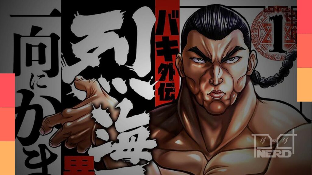 Ilustração promocional de Baki Side Story com Retsu Kaioh e a ideia de reencarnação em outro mundo