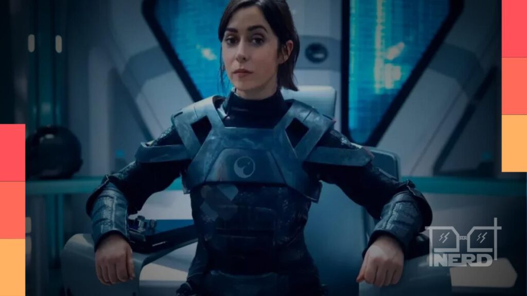 Imagem de divulgação de Black Mirror mostrando referência à Netflix e indicando que a 8ª temporada está em produção