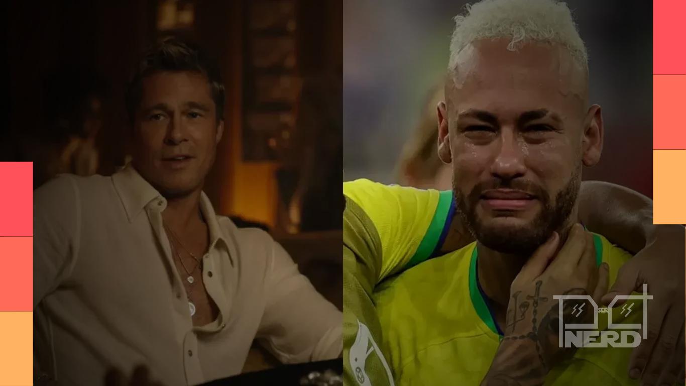 Brad Pitt brinca em entrevista sobre simulações de falta e fala que vai dar aulas ao Neymar