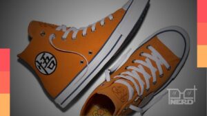 Tênis Converse Chuck Taylor e Chuck 70 da coleção Converse x Dragon Ball Z com design inspirado em Shenlong, Goku e outros personagens