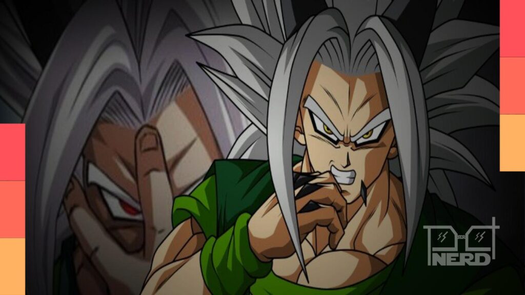 Ilustração temática de Dragon Ball AF com foco em vilões criados por fãs e personagens Saiyajins
