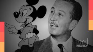 Estátua MiniCo de Walt Disney da Iron Studios anunciada para venda na D23 Expo, com destaque para o papel relacionado ao rascunho do EPCOT