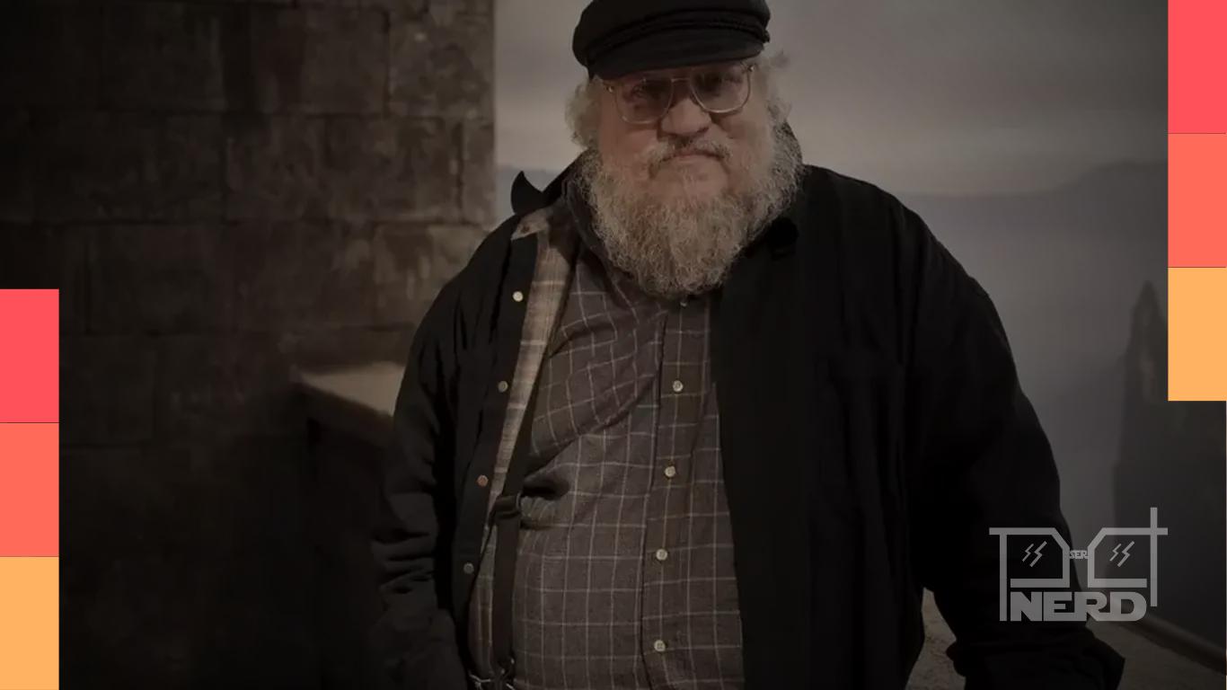 George R. R. Martin em imagem promocional, associado a Game of Thrones, em matéria sobre luta contra depressão