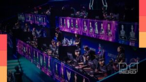 Jogadores em um mapa de PUBG: Battlegrounds durante o Games of the Future Astana 2026 com a classificação em disputa.