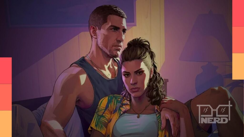 Imagem temática de GTA 6 com a Netflix destacada e indicação de primeiro olhar estendido